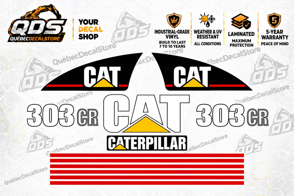 Caterpillar 303 CR Mini Excavator Decal Kit