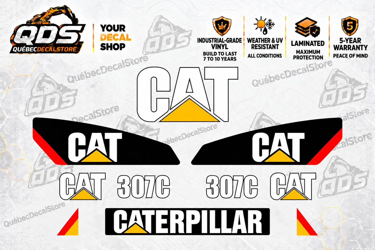 Caterpillar 307C Mini Excavator Decal Kit