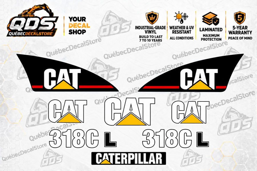 Caterpillar 318C L Excavator Decal Kit