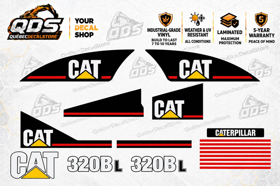 Caterpillar 320B L Excavator Decal Kit