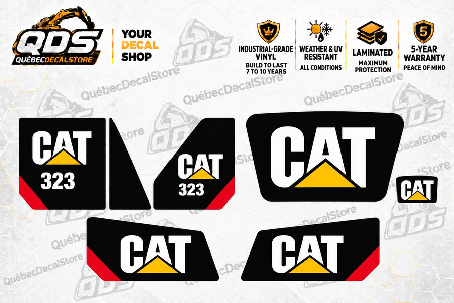 Caterpillar 323 Excavator Decal Kit