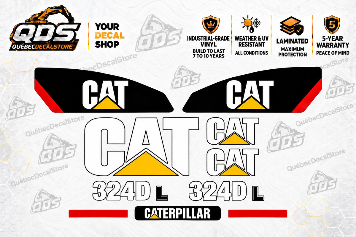 Caterpillar 324D L Excavator Decal Kit
