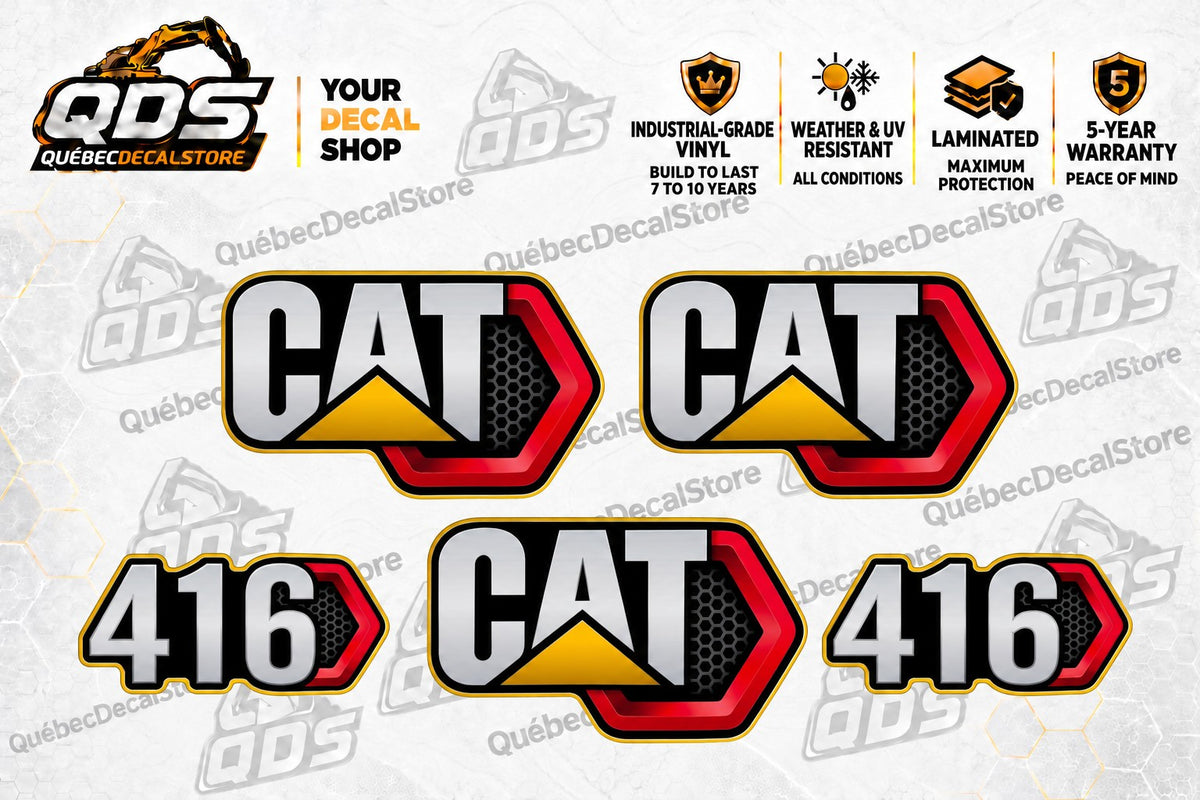 Caterpillar 416 Backhoe Loader Decal Kit – Next Gen Style