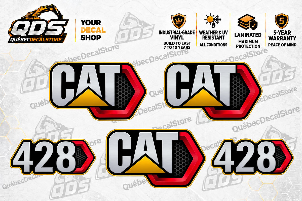 Caterpillar 428 Backhoe Loader Decal Kit – Next Gen Style