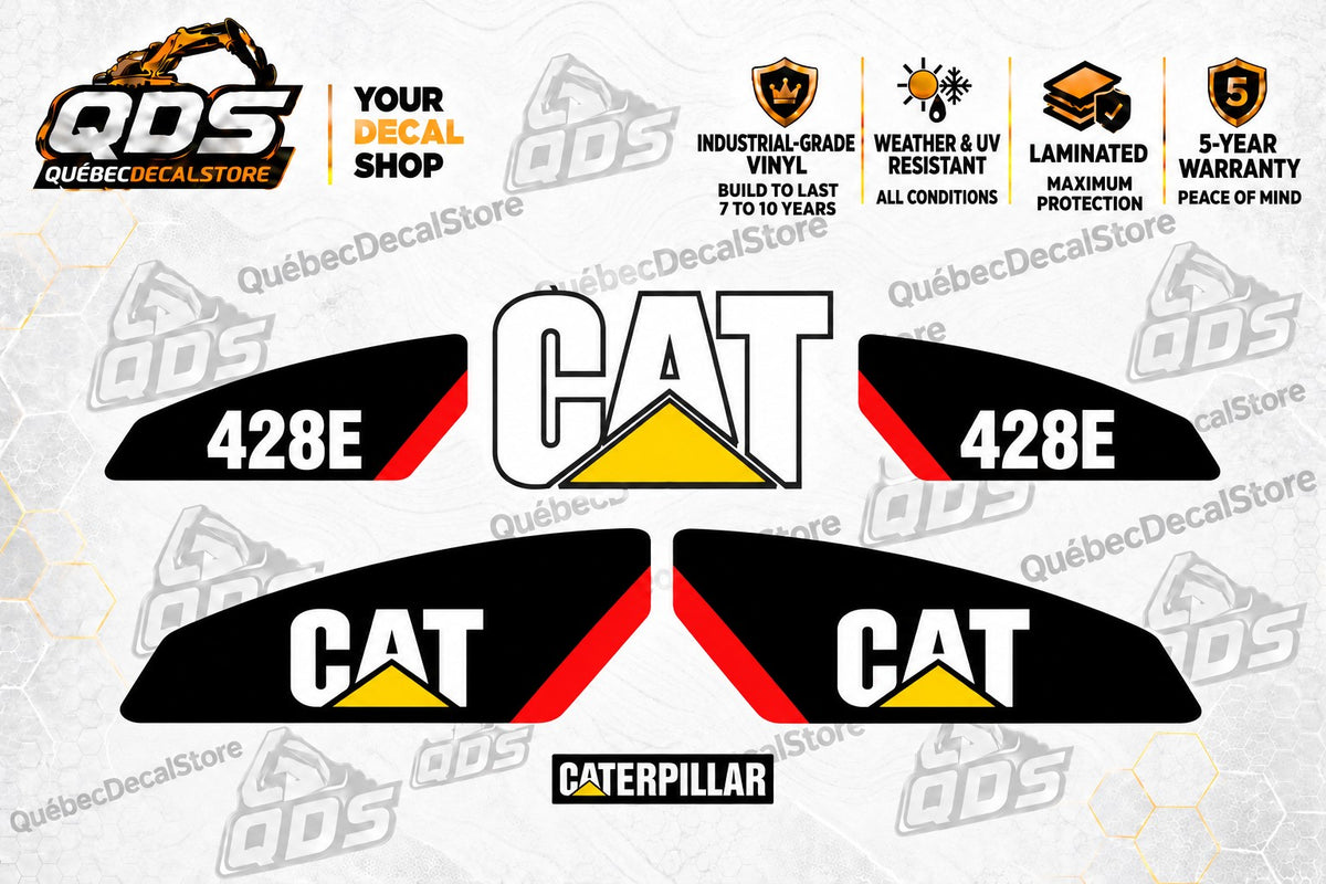 Caterpillar 428E Backhoe Loader Decal Kit