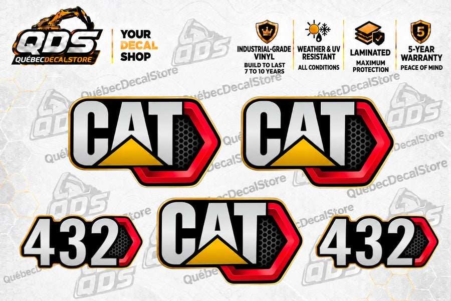 Caterpillar 432 Backhoe Loader Decal Kit – Next Gen Style