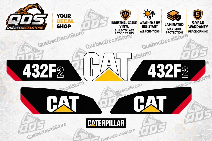 Caterpillar 432F2 Backhoe Loader Decal Kit