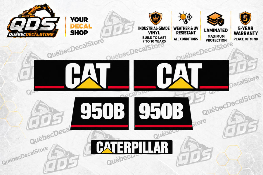 Caterpillar 950B Wheel Loader Decal Kit – Later Style
