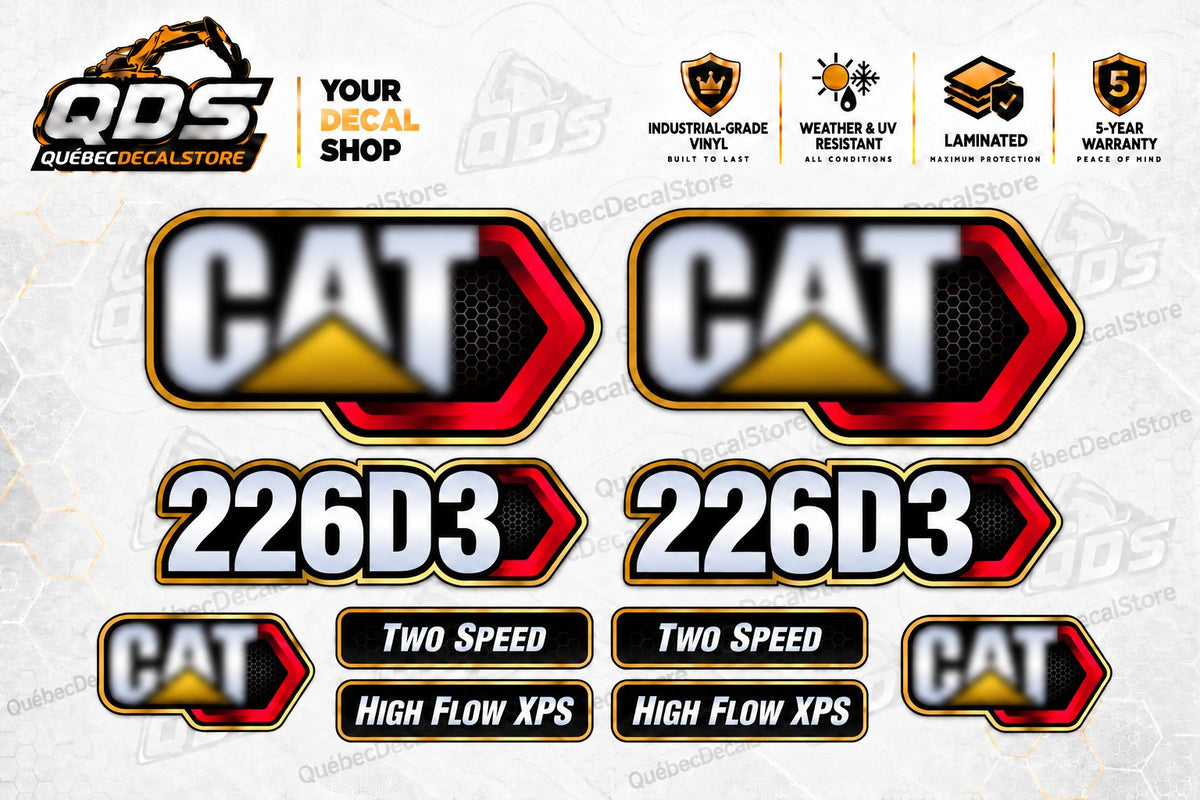 Caterpillar CAT 226D3 Skid-Steer-Aufklebersatz
