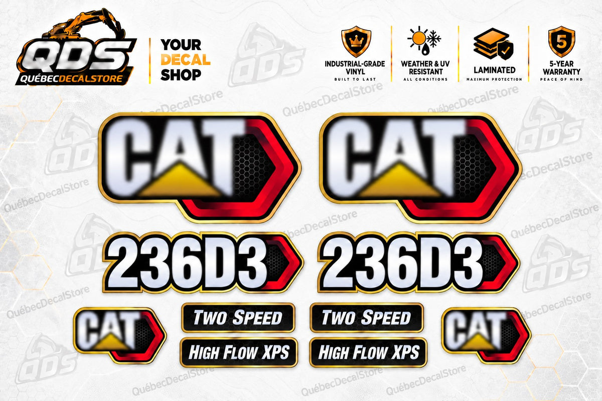 Kit adesivi Caterpillar CAT 236D3 Skid Steer