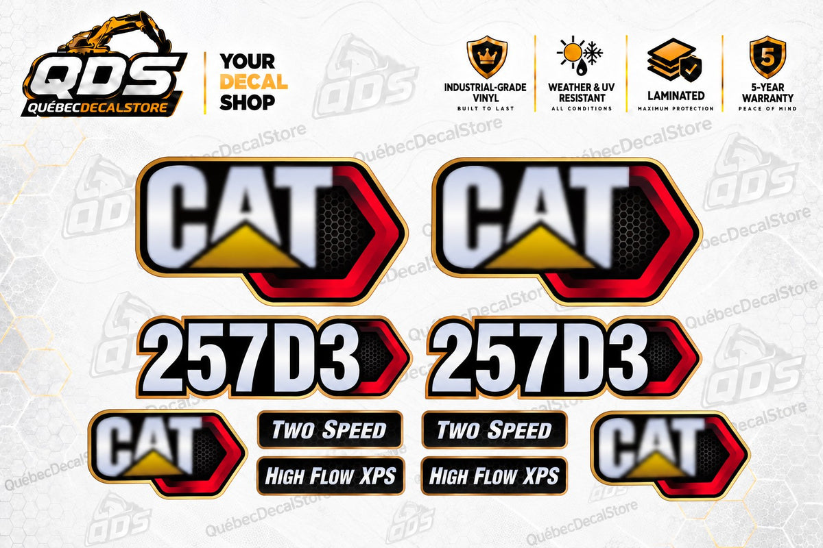 Kit adesivi Caterpillar CAT 257D3 Skid Steer