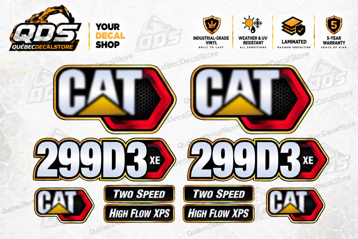 Kit de adesivos Caterpillar CAT 299D3 XE Skid Steer