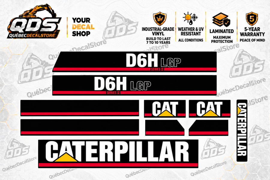 Caterpillar D6H LGP Series II Dozer Decal Kit