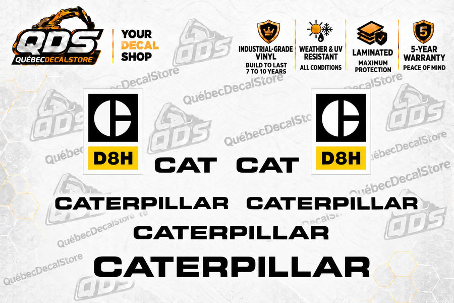 Caterpillar D8H Dozer Decal Kit – Vintage