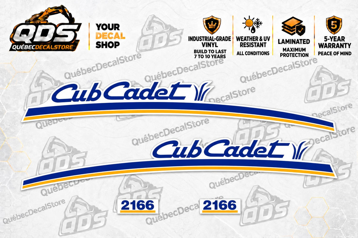 Cub Cadet 2166 replacement decal kit — QuébecDecalStore