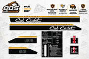 Cub Cadet 86 Garden Tractor Decal Kit – Black & Gold