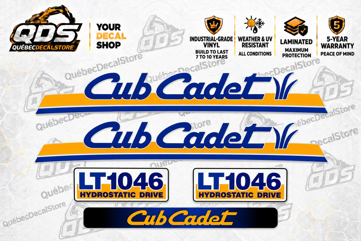 Cub Cadet LT1046 Lawn Tractor Decal Kit – Hydrostatic Drive