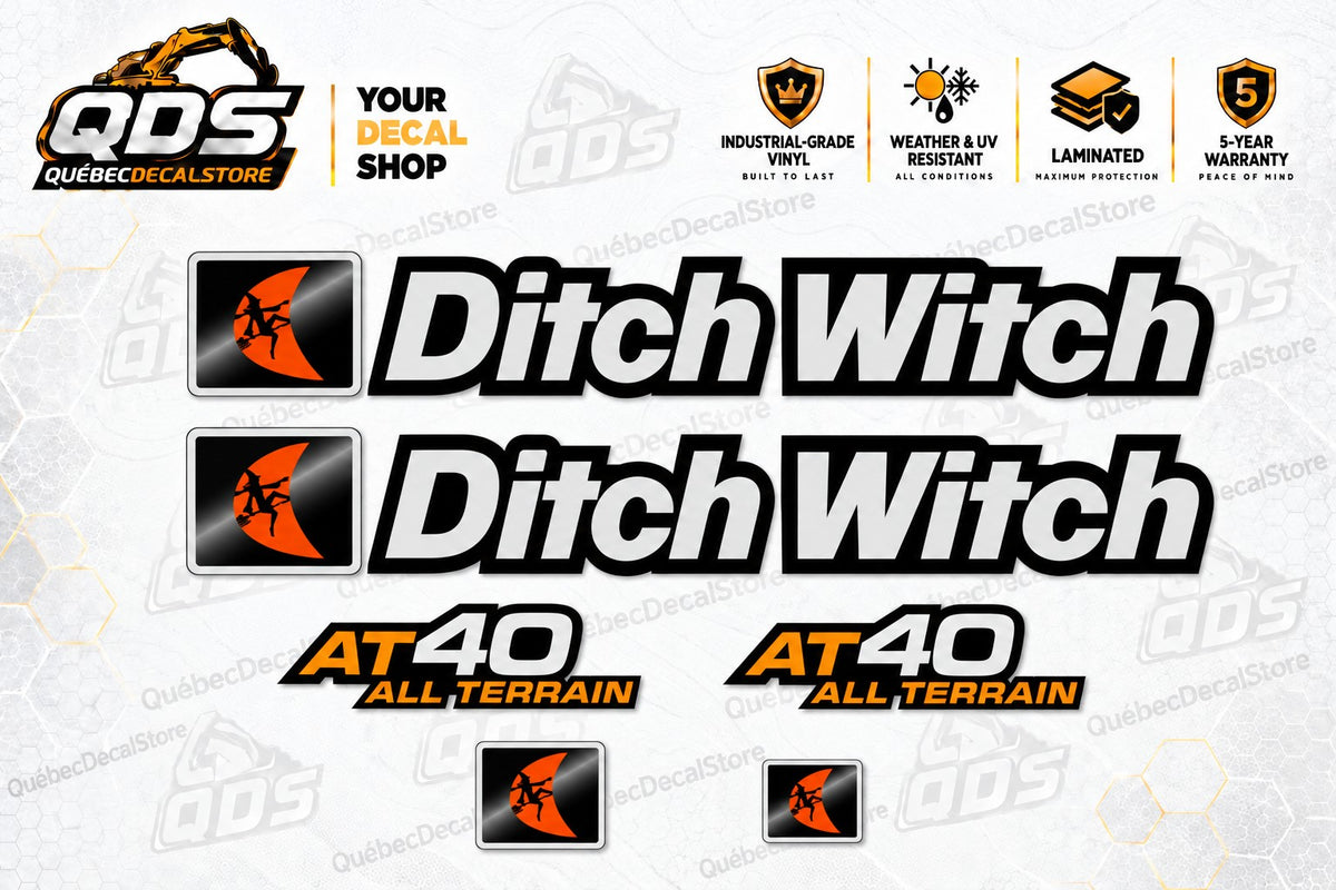 Ditch Witch AT40 All Terrain Decal Kit