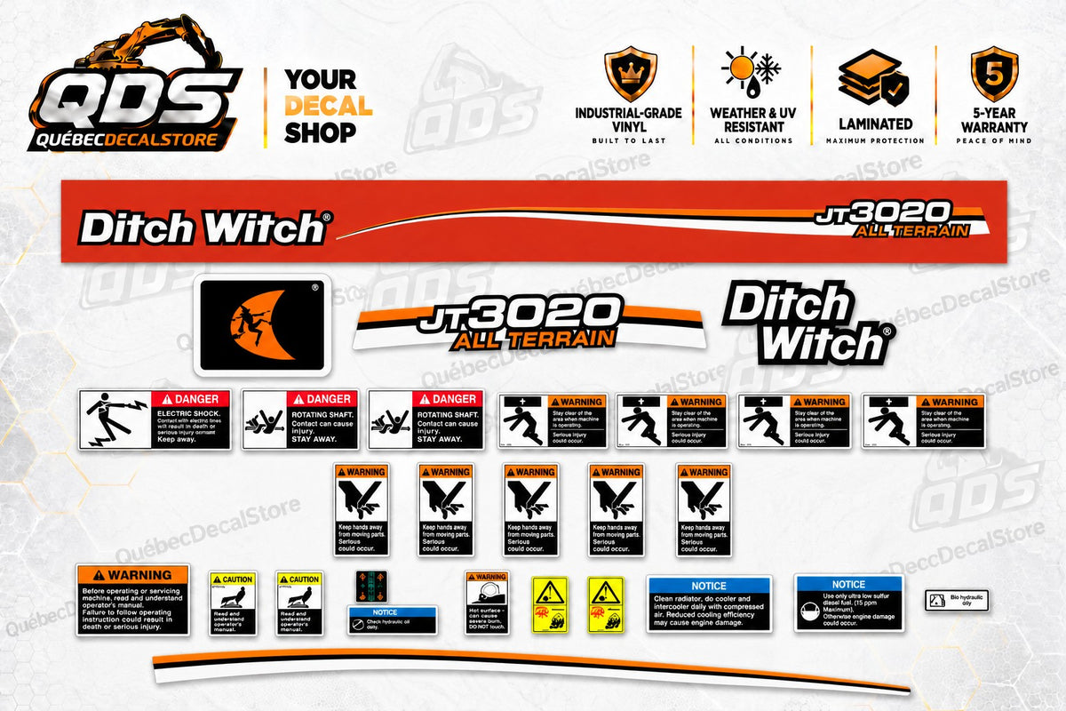 Ditch Witch JT3020 All Terrain Decal Kit