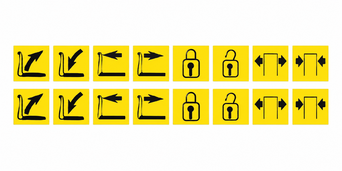 Equipment Control Pictogram Decal Set – 16 Pieces