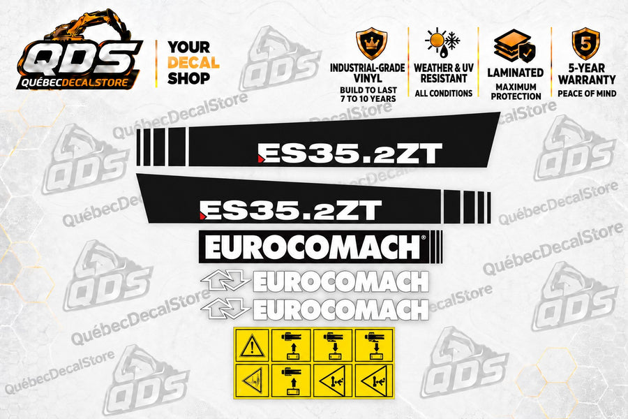 Eurocomach ES35.2ZT Mini Excavator Decal Kit