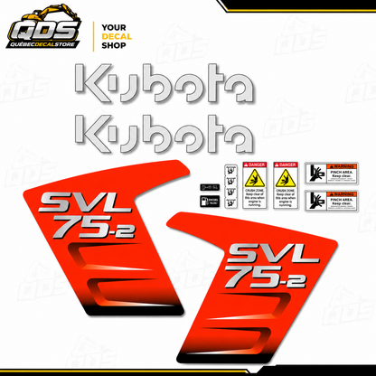 KUBOTA SVL75-2 Decal Kit / Kit Complet de Décalcomanies