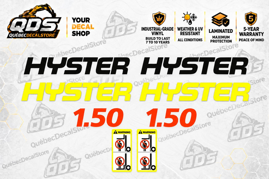 Hyster 1.50 Forklift Decal Kit