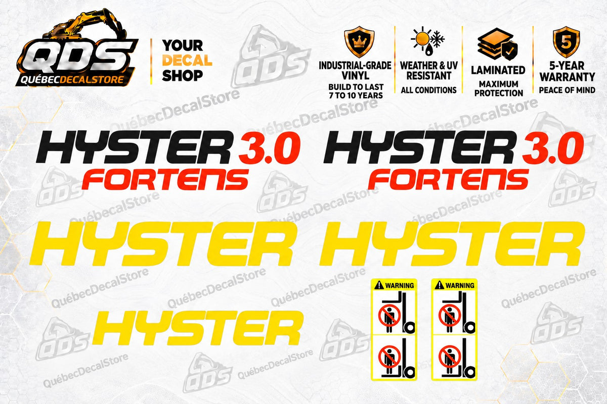 Kit de décalques Hyster 3.0 Fortens pour chariot élévateur