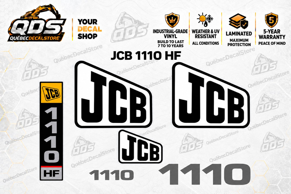 JCB 1110 HF replacement decal kit for skid steer loader – QuébecDecalStore