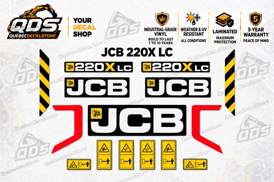 JCB 220X LC Excavator Decal Kit