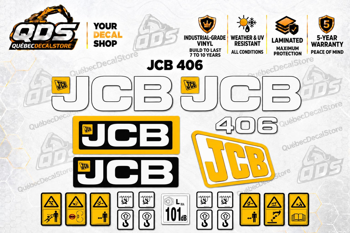 JCB 406 Compact Wheel Loader Decal Kit
