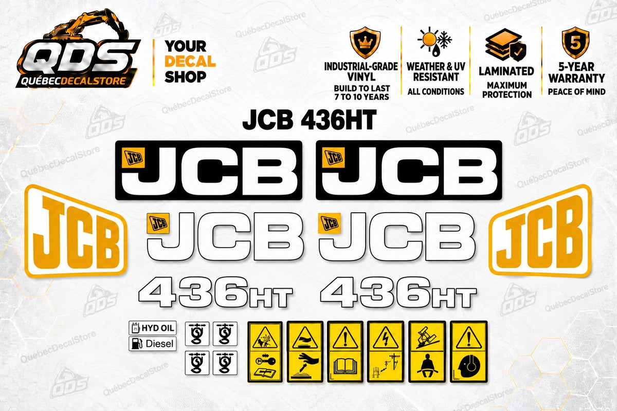 JCB 436HT Wheel Loader Decal Kit