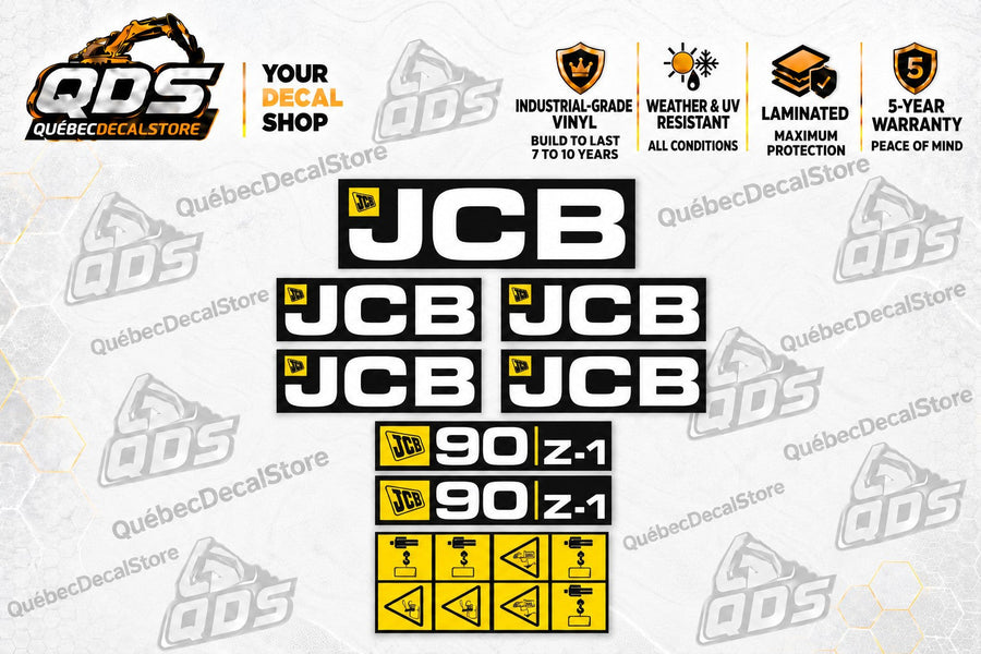 JCB 90Z-1 Midi Excavator Decal Kit