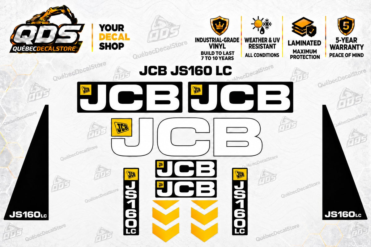 JCB JS160 LC Excavator Decal Kit