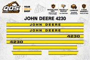 John Deere 4230 aftermarket decal kit concept preview; fitment and dimensions require confirmation before production