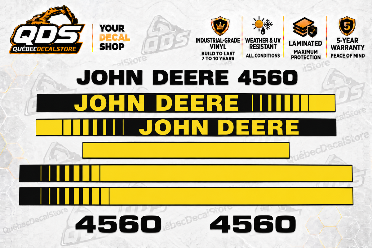 John Deere 4560 aftermarket decal kit concept preview; fitment and dimensions require confirmation before production