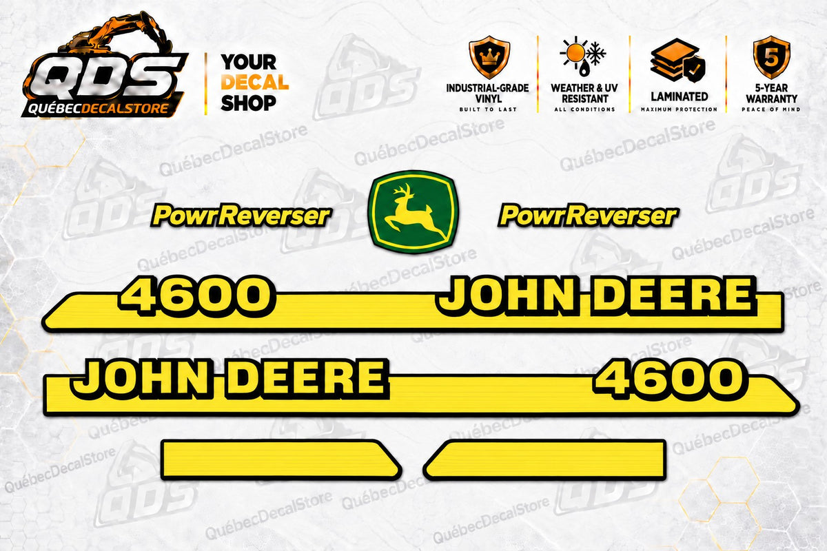 Kit de décalques pour tracteur John Deere 4600 PowrReverser