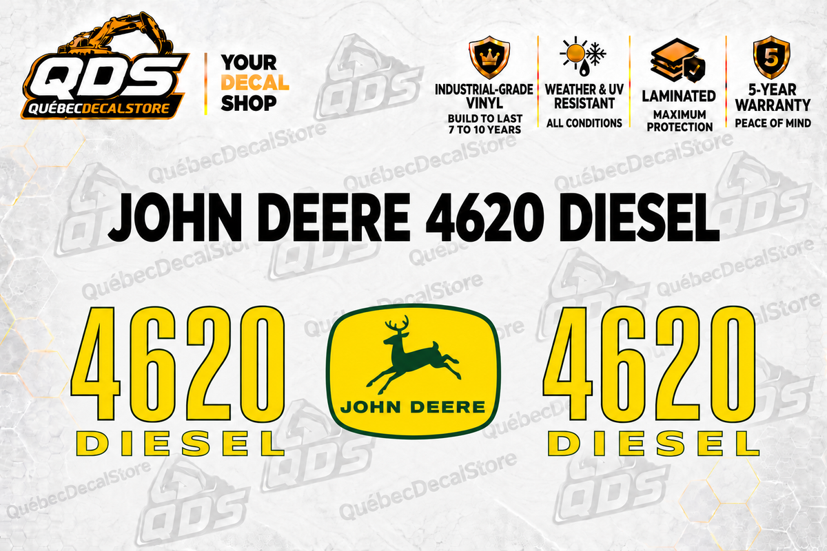 John Deere 4620 Diesel Tractor Decal Kit | QDS