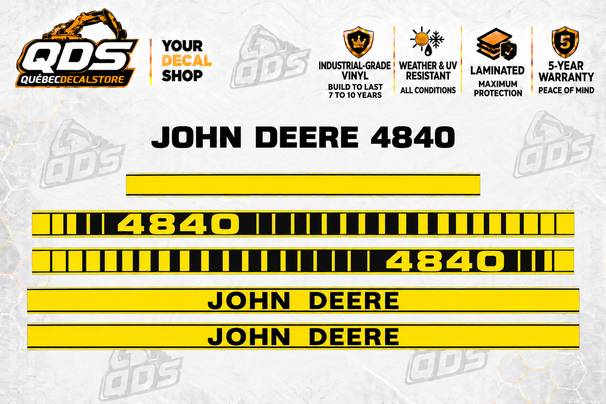 John Deere 4840 Tractor Decal Kit | QDS