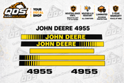 John Deere 4955 aftermarket decal kit concept preview; fitment and dimensions require confirmation before production