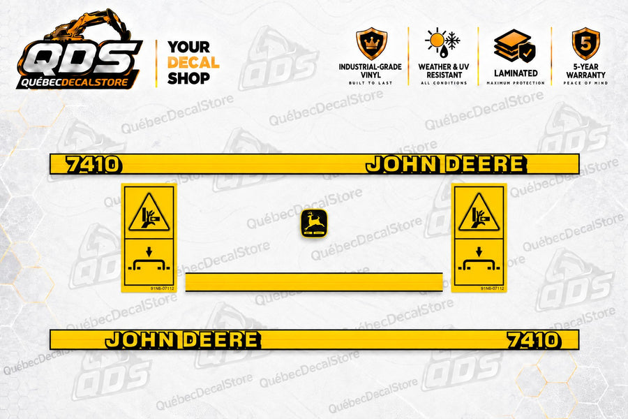 John Deere 7410 Tractor Decal Kit