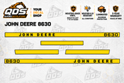 John Deere 8630 aftermarket decal kit concept preview; fitment and dimensions require confirmation before production