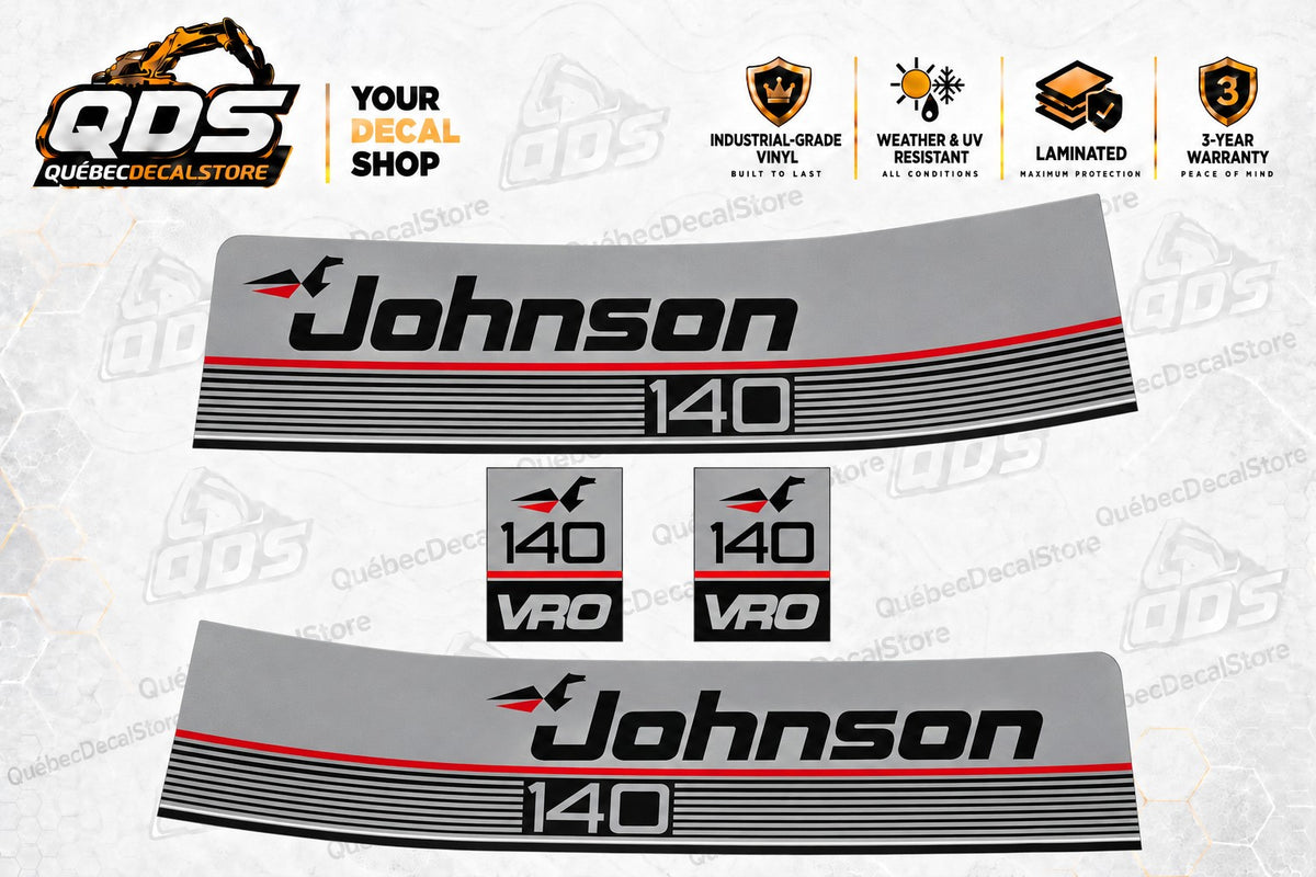 Комплект сменных наклеек для подвесного мотора Johnson 140 VRO