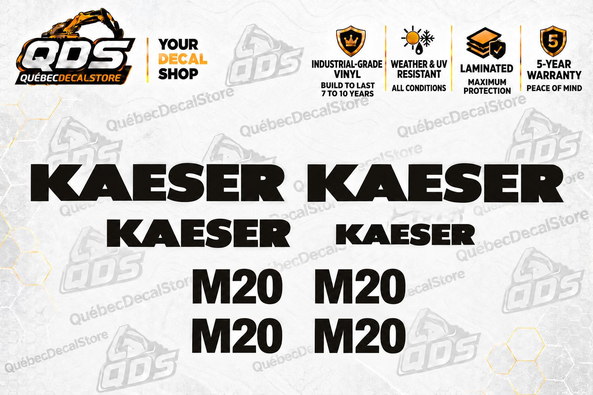 Kaeser M20 Compressor Decal Kit – Black Lettering