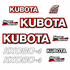 Kit Complet de décalcomanies en Vinyle Imperméable laminé pour Kubota KX080-4QuébecDecalstore