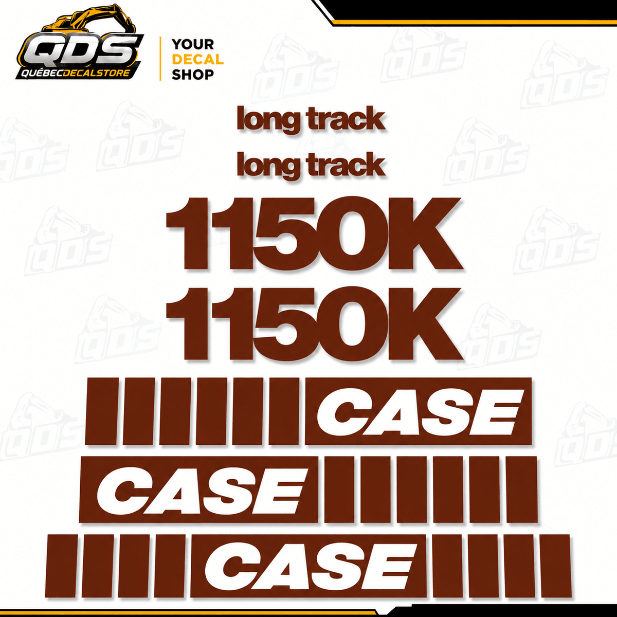 Zestaw naklejek zamiennych do spycharki Case 1150K Long Track