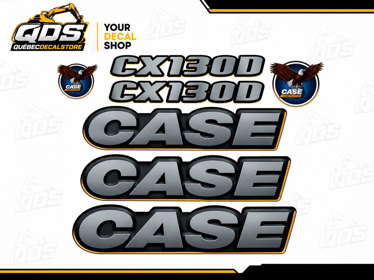 Aftermarket stickerset voor CASE 130D Graafmachine