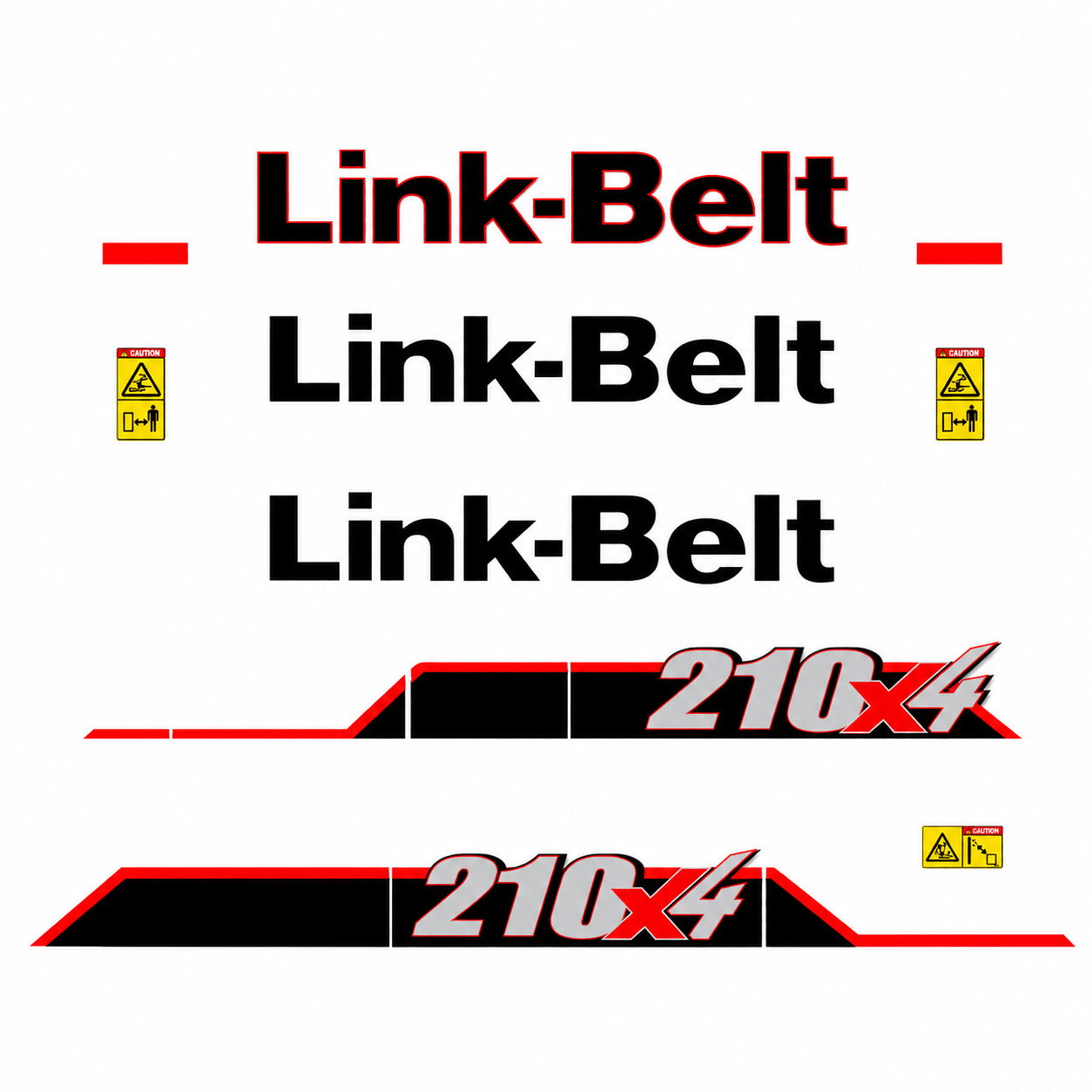 Kit Complet de décalcomanies pour Link-Belt 210X4 en Vinyle Imperméable laminéQuébecDecalstore