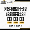 Kit Complet de décalcomanies pour Niveleuse Caterpillar 140G en Vinyle imperméable laminé / Guarantie 7ansQuébecDecalstore