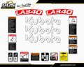 Kit Complet pour Tracteur Kubota LA340 en Vinyle imperméable laminé / Guarantie 7ansQuébecDecalstore